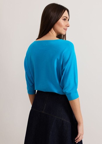 Phase Eight Cristine Knitwear Blue USA | 5283670-AV